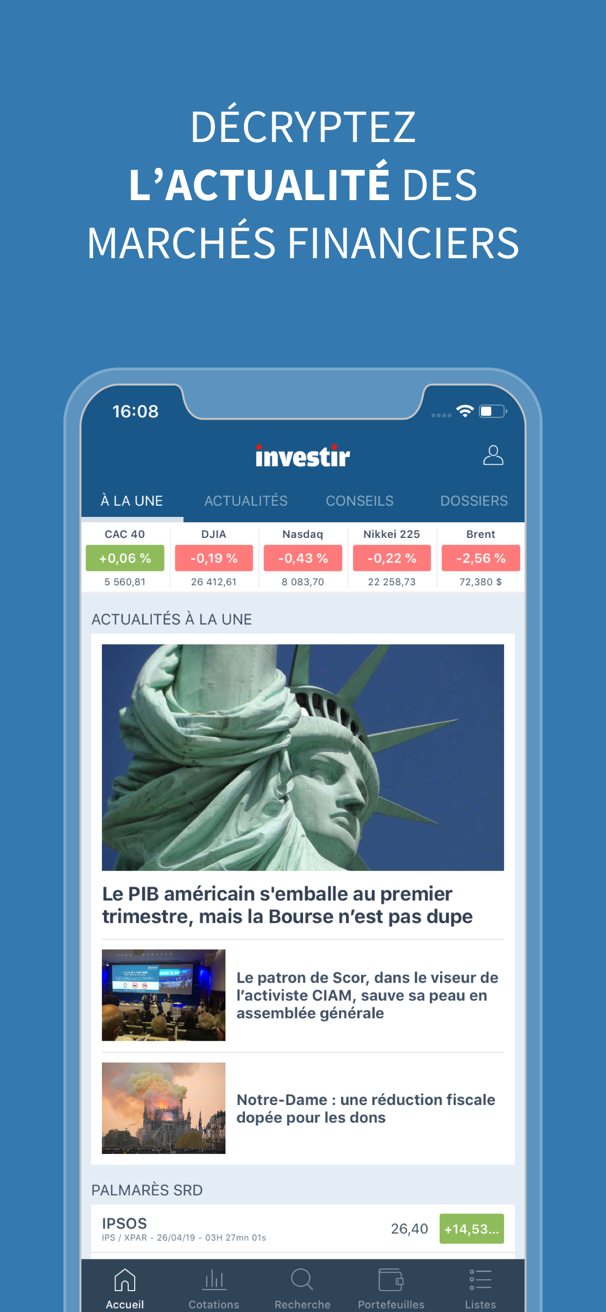 Investir, Bourse et finance