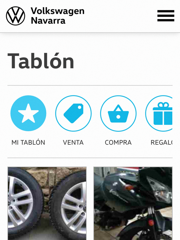 Volkswagen Navarra iPad screenshot