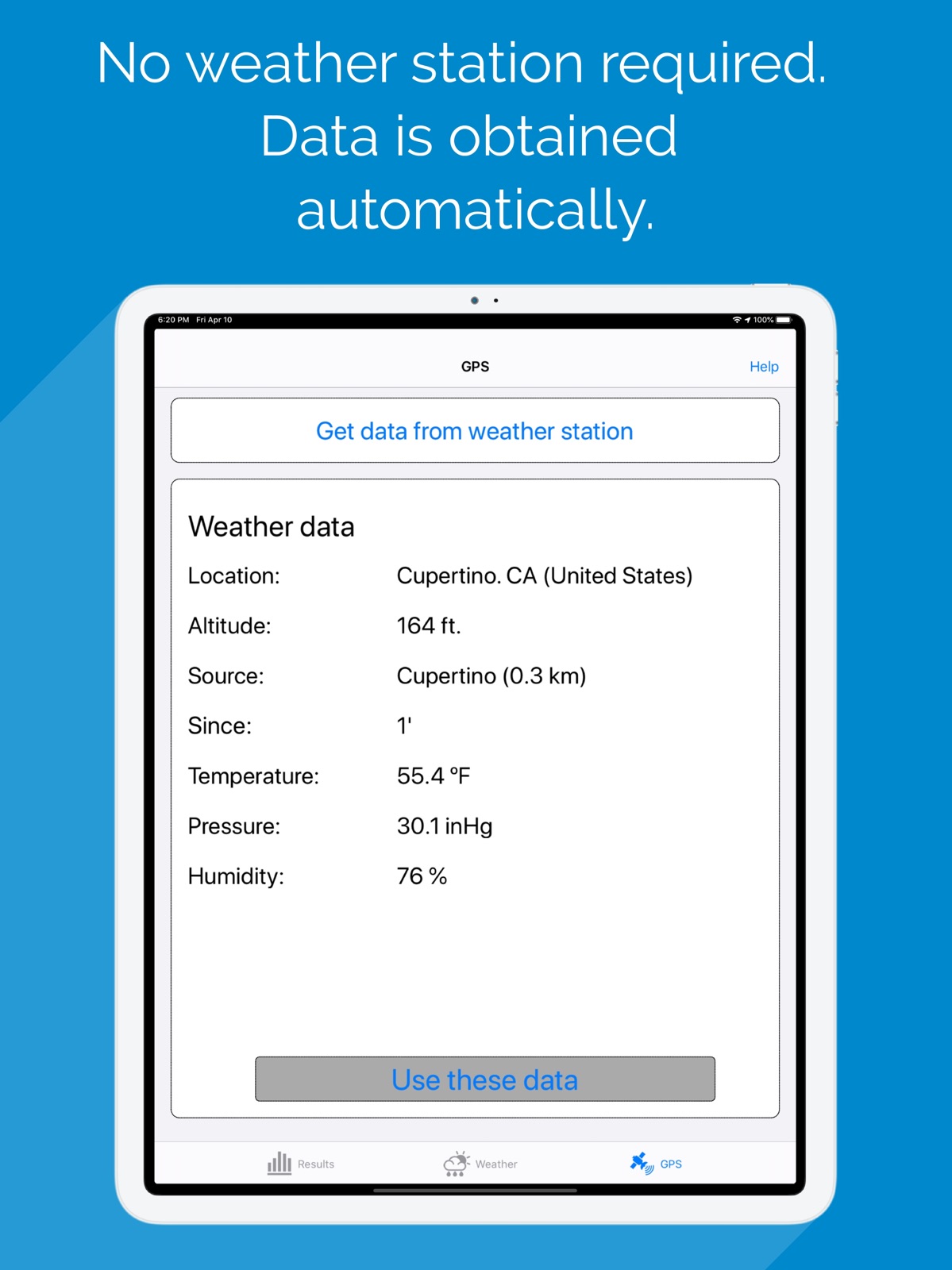 Air Density & RAD meter PRO ipad screenshot 3