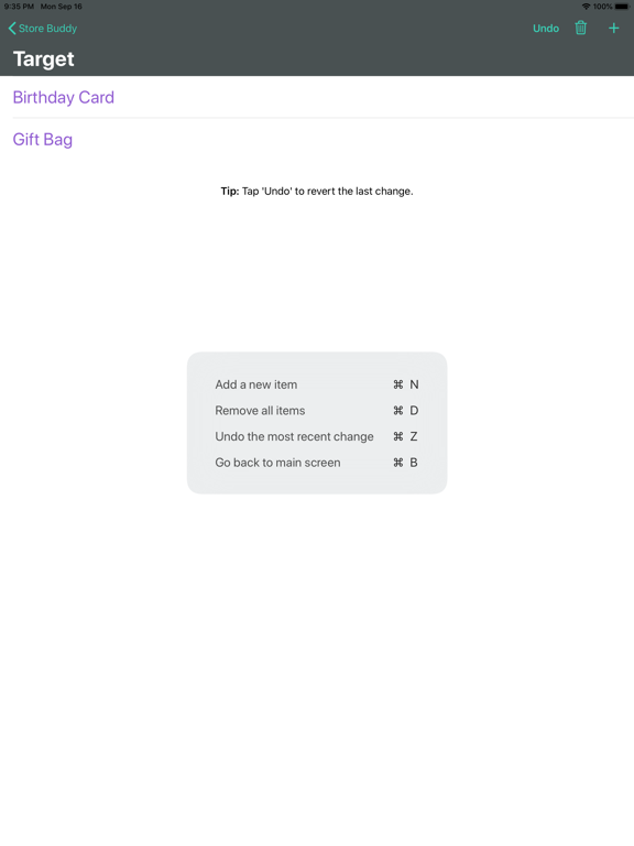 Store Buddy - Shopping List iPad screenshot 4 - Utilities app