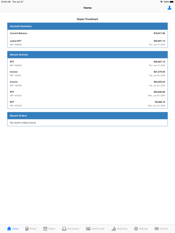 Carroll Fuel iPad screenshot 1 - Business app