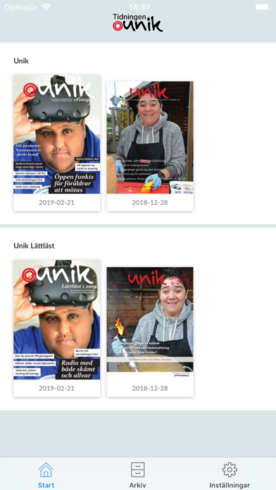 Tidningen Unik Screenshot