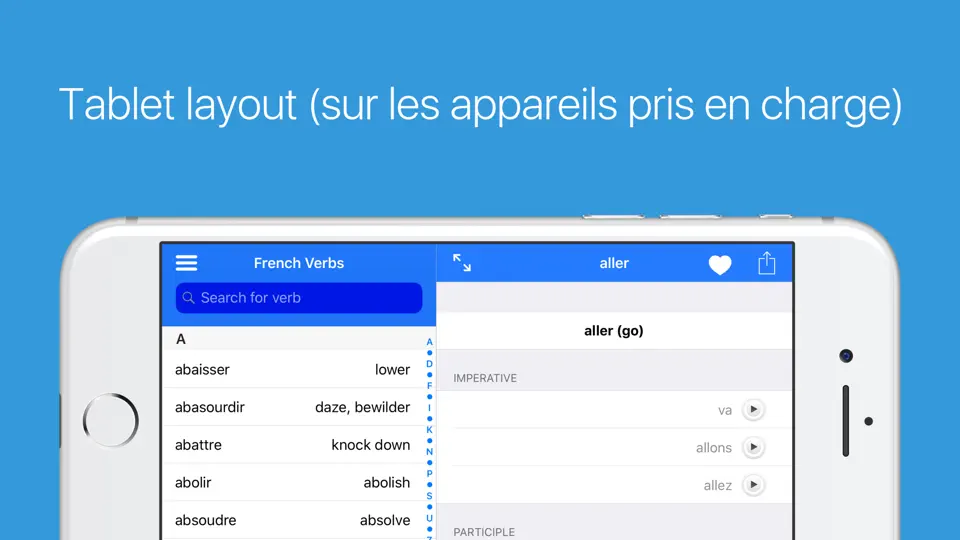 Capture d'écran de Les Verbes Français sur iPhone 6