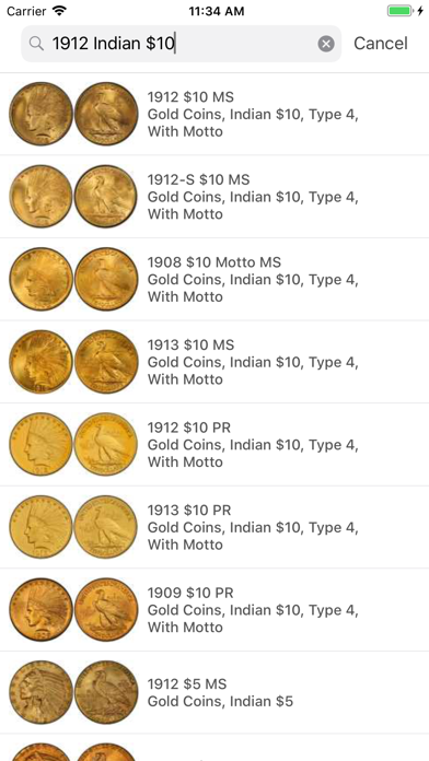 PCGS CoinFacts Coin Collecting Screenshot