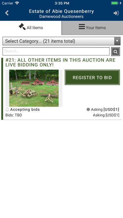 Damewood Auctioneers Screenshot