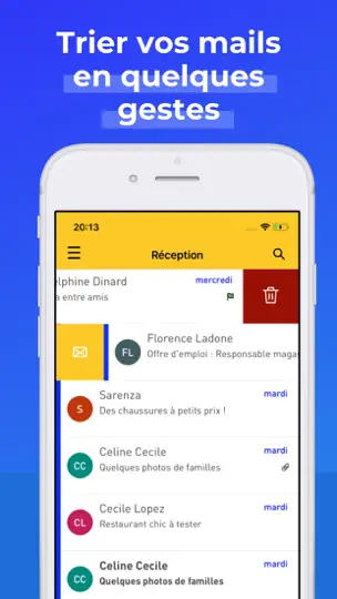 Capture d'écran de Laposte.net – Votre Boîte Mail sur iPhone 4