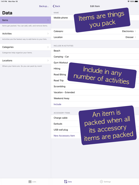 PackCheck Packing List iPad screenshot 9 - Travel app