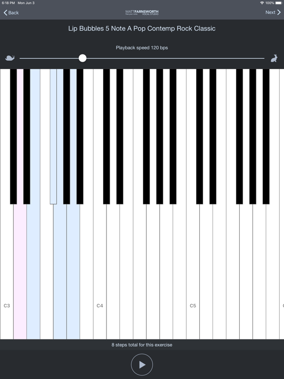 Matt Farnsworth Vocal Studio iPad screenshot 4 - Music app