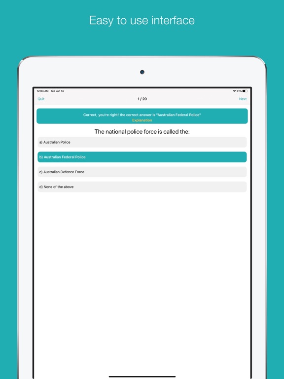 OZ Citizenship - Australia iPad screenshot 5 - Education app