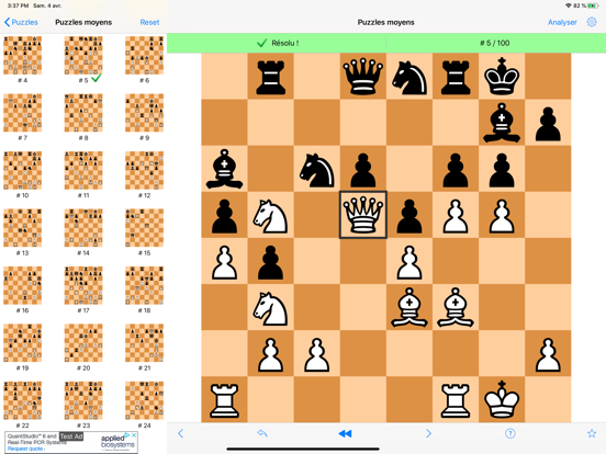 Screenshot #6 pour Problèmes d'Echecs (puzzles)