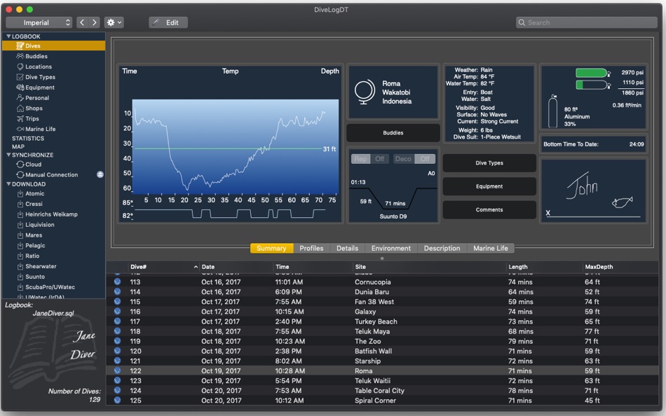 DiveLogDT - 4.8.4 - (macOS)