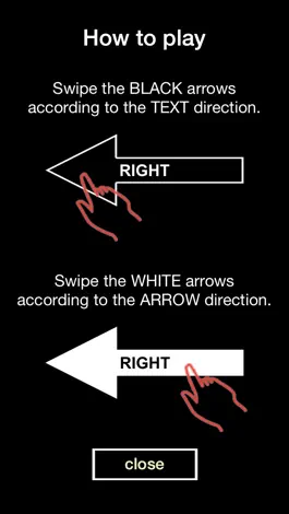 Game screenshot Text Arrows: black white swipe apk