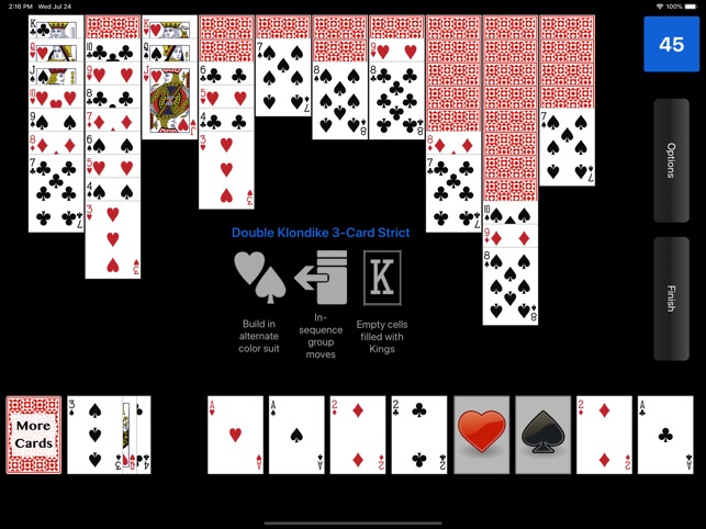 Play Double Klondike Solitaire - Two Deck Card Game