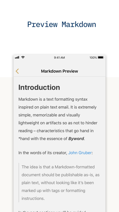 Byword screenshot1