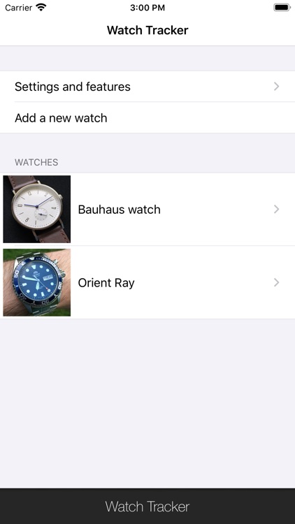 Watch Tracker