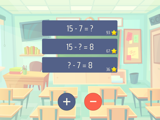 Add and subtract within 20 iPad screenshot