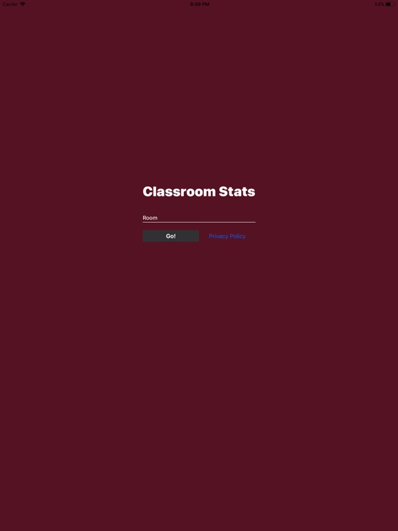 Classroom Stats iPad screenshot 1 - Education app
