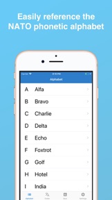 NATO Phonetic Alphabet ICAO screenshot