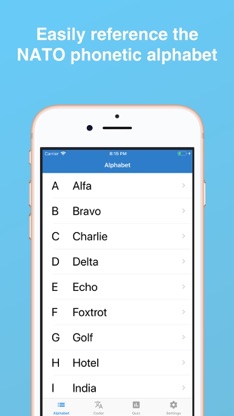 NATO Phonetic Alphabet ICAO screenshot 1