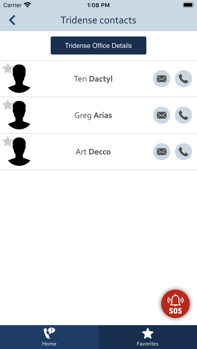 Tridense Contacts Screenshot