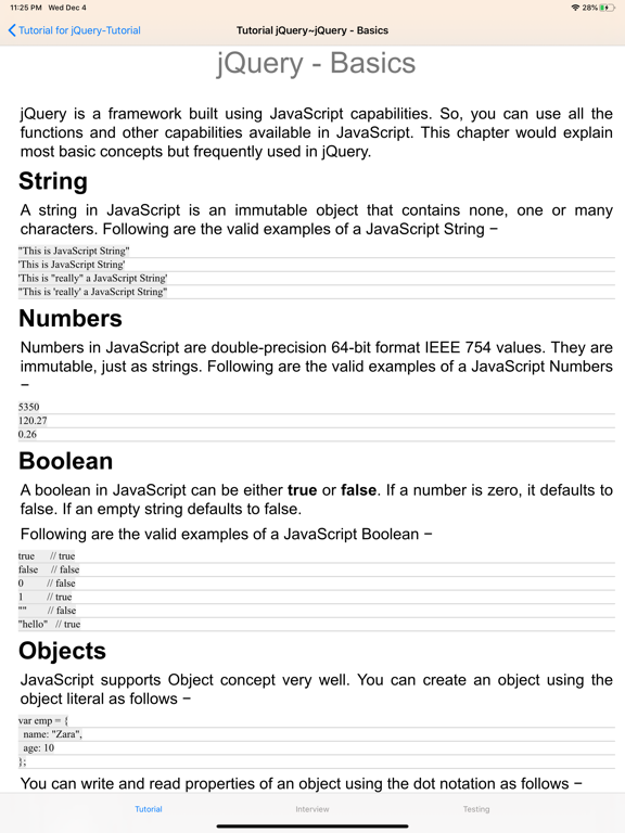 Screenshot #5 pour Tutorial for jQuery