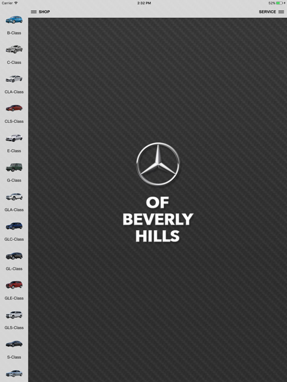 Mercedes-Benz of Beverly Hills iPad screenshot 1 - Shopping app