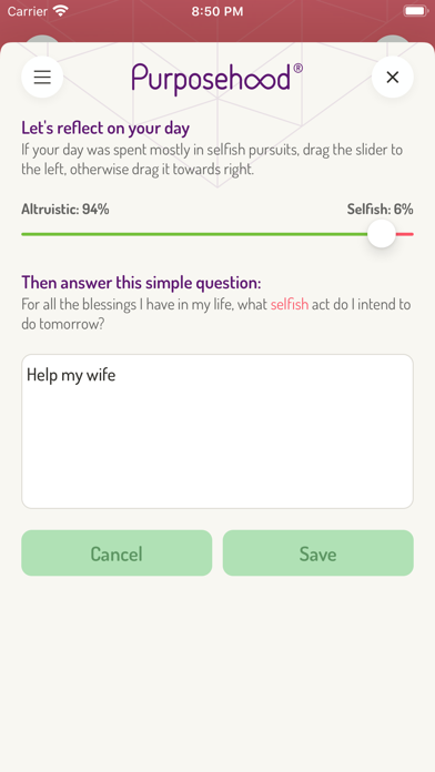 Purposehood Screenshot
