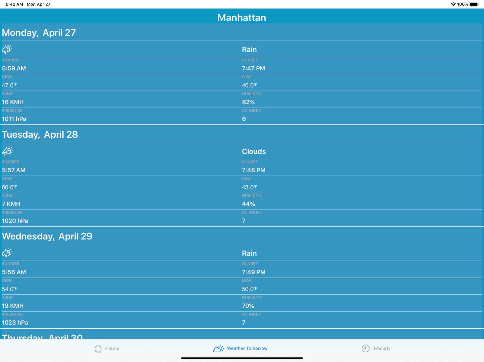 Weather - Weather ipad screenshot 1