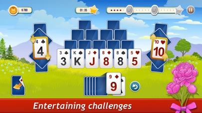 Solitaire TriPeaks Rose Garden Screenshot