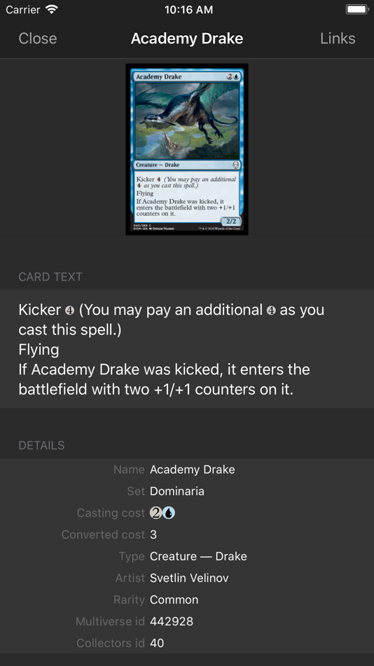 #3. Magic card database (MTG) (iOS) Podle: Nicole Hankinson