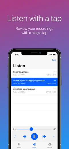 Easy Voice Recorder: Screenshot 2 von 3