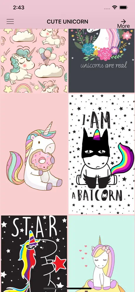Mignonne Licorne Fonds d'écran
