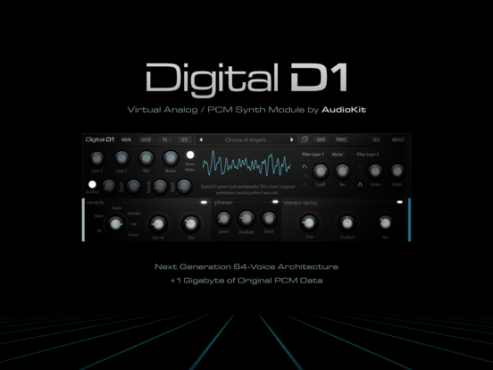 AudioKit Digital D1 Synth iPad app afbeelding 1