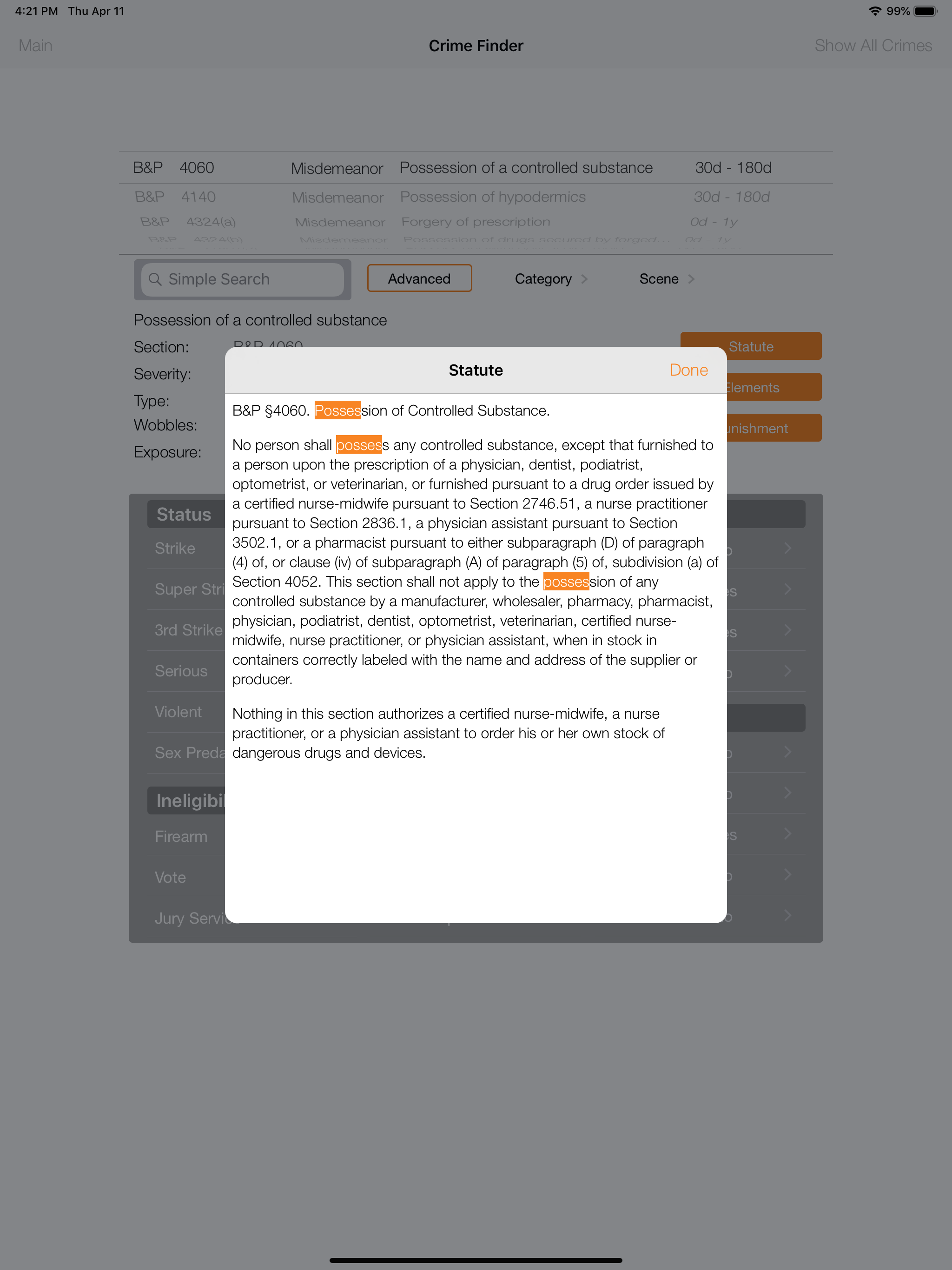 California Crime Finder - Pad screenshot 3