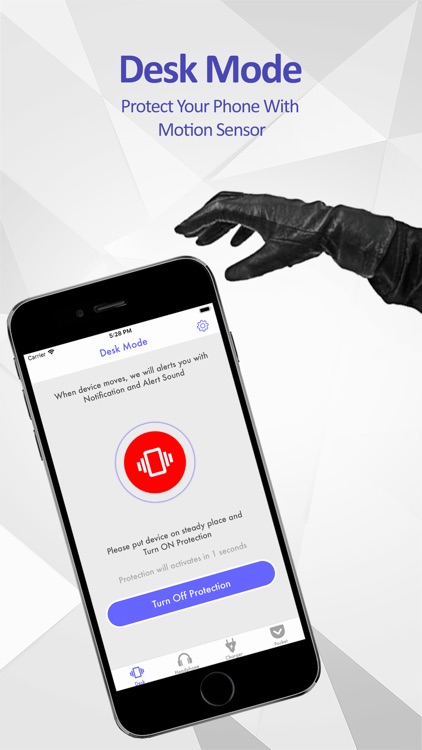 Anti-theft app security alarm