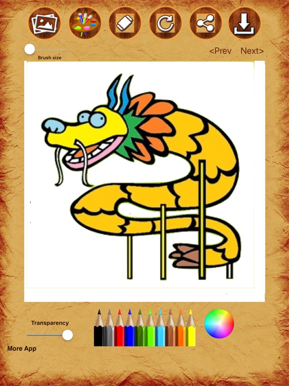 Screenshot #6 pour Dragon Coloring Drawing Book