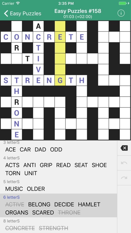 Fill-In Crosswords (Word Fit)