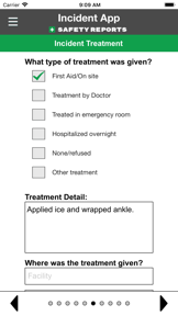 Safety Incident Reports | SR screenshot