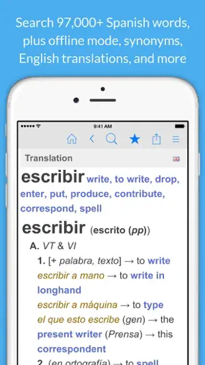Spanish Dictionary & Thesaurus screenshot 1