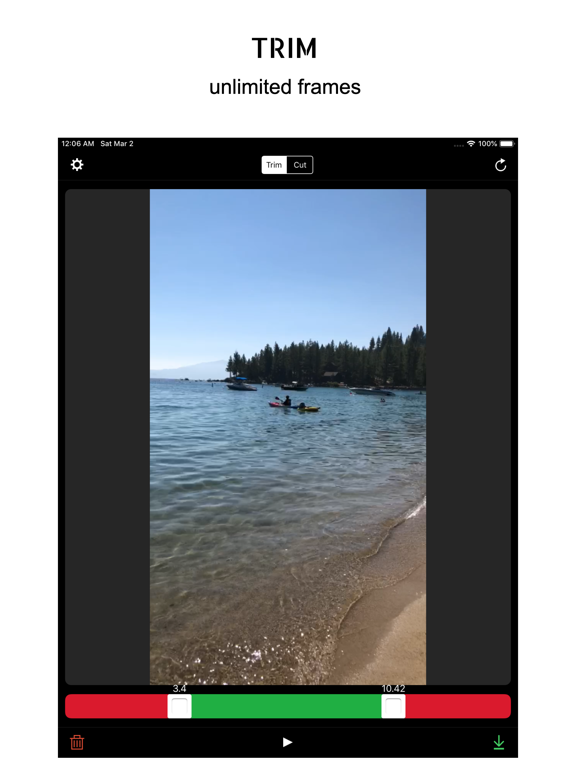 Trim Videos - Easy cut & split iPad screenshot 4 - Photo & Video app