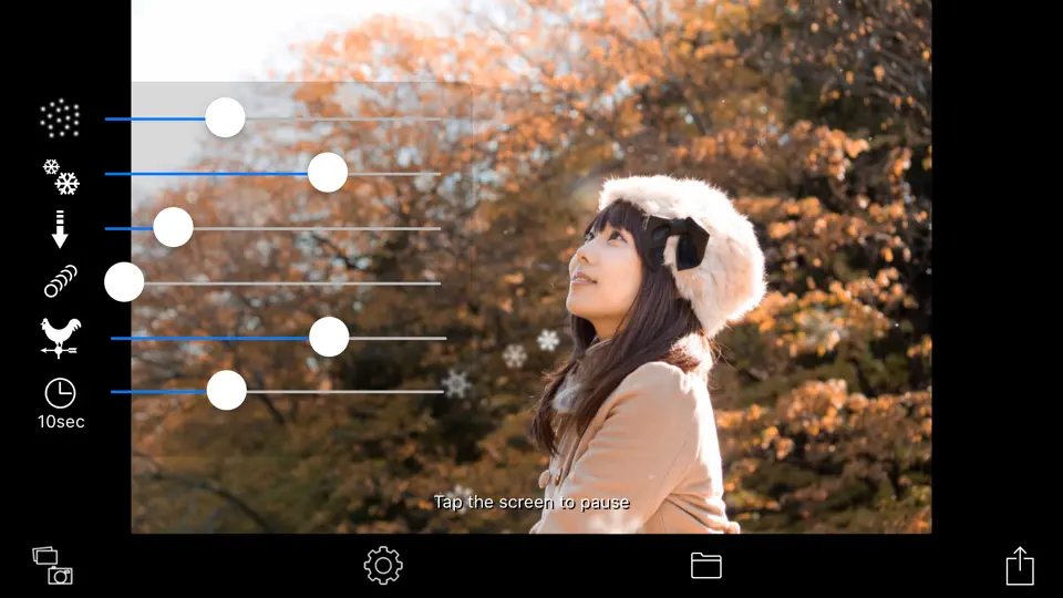 Screenshot von Snowing Camera auf dem iPhone 1