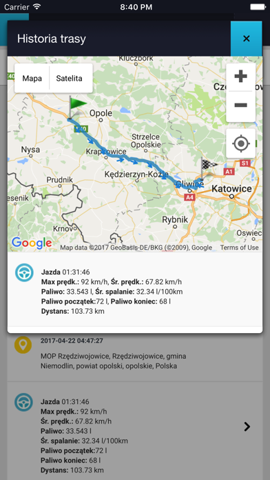Lontex GPS Screenshot