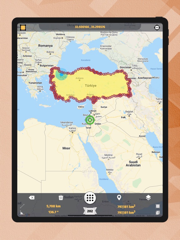 Screenshot #4 pour GPS Alan Ölçümü