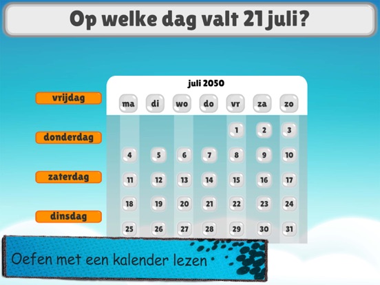 Leer de dagen en maanden iPad app afbeelding 6