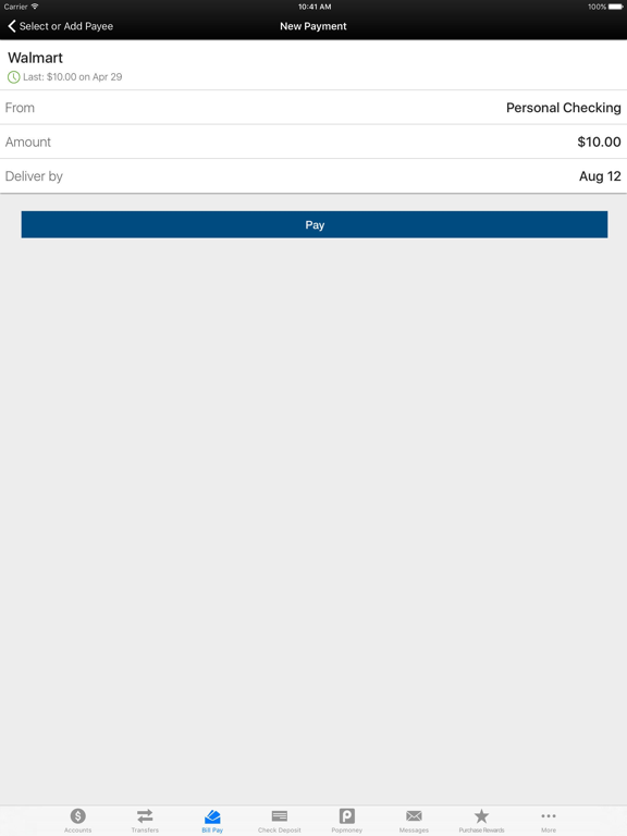 Webster First FCU iPad screenshot 5 - Finance app