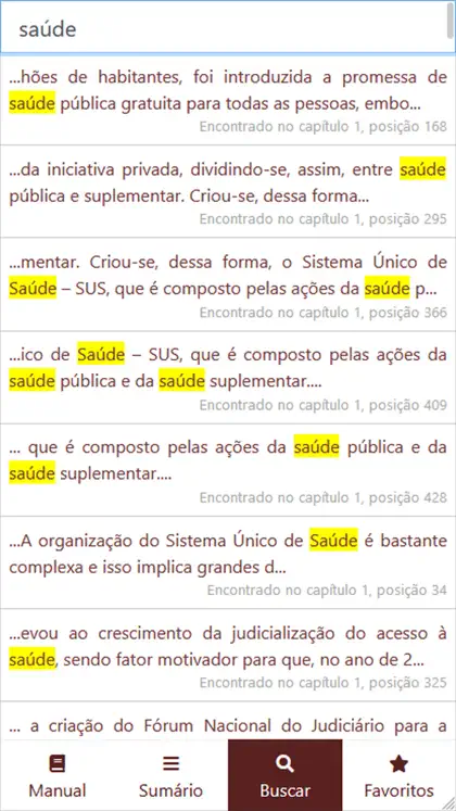 Manual de Direito à Saúde ekran görüntüsü 4 / 5