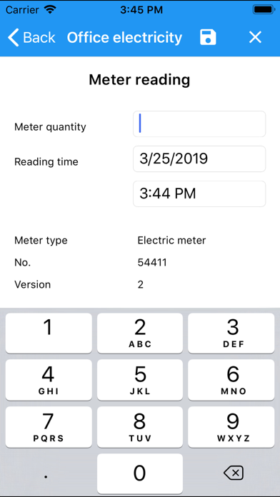 Meter monitoring Screenshot