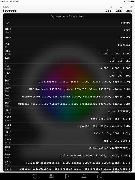 Live Color Finder iPad screenshot 5 - Photo & Video app