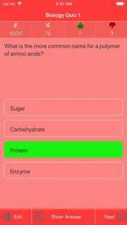 college biology quiz iphone screenshot 3