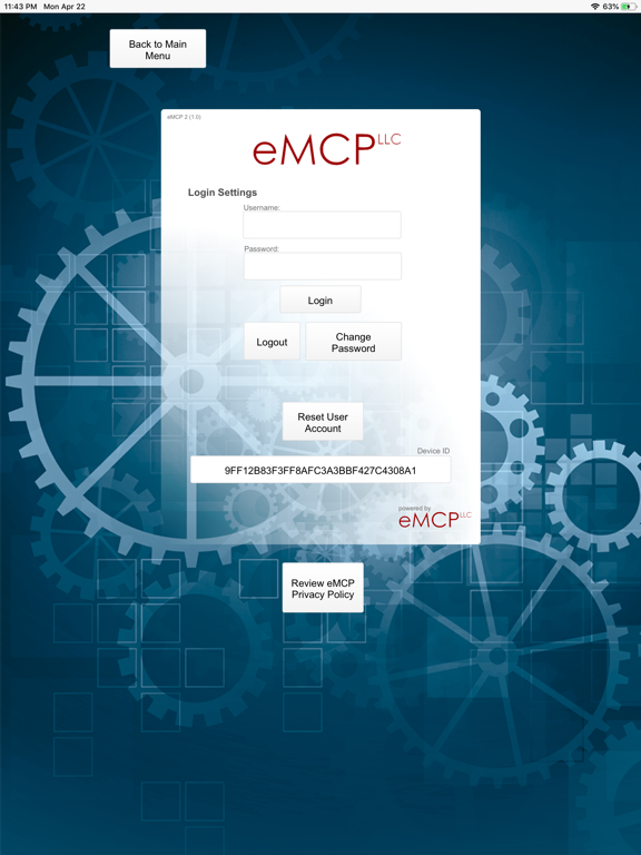 eMCP 2 iPad screenshot 1 - Business app